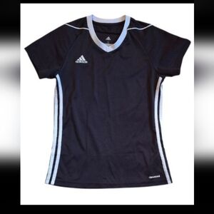 Adidas Women's Black Jersey with White Stripes